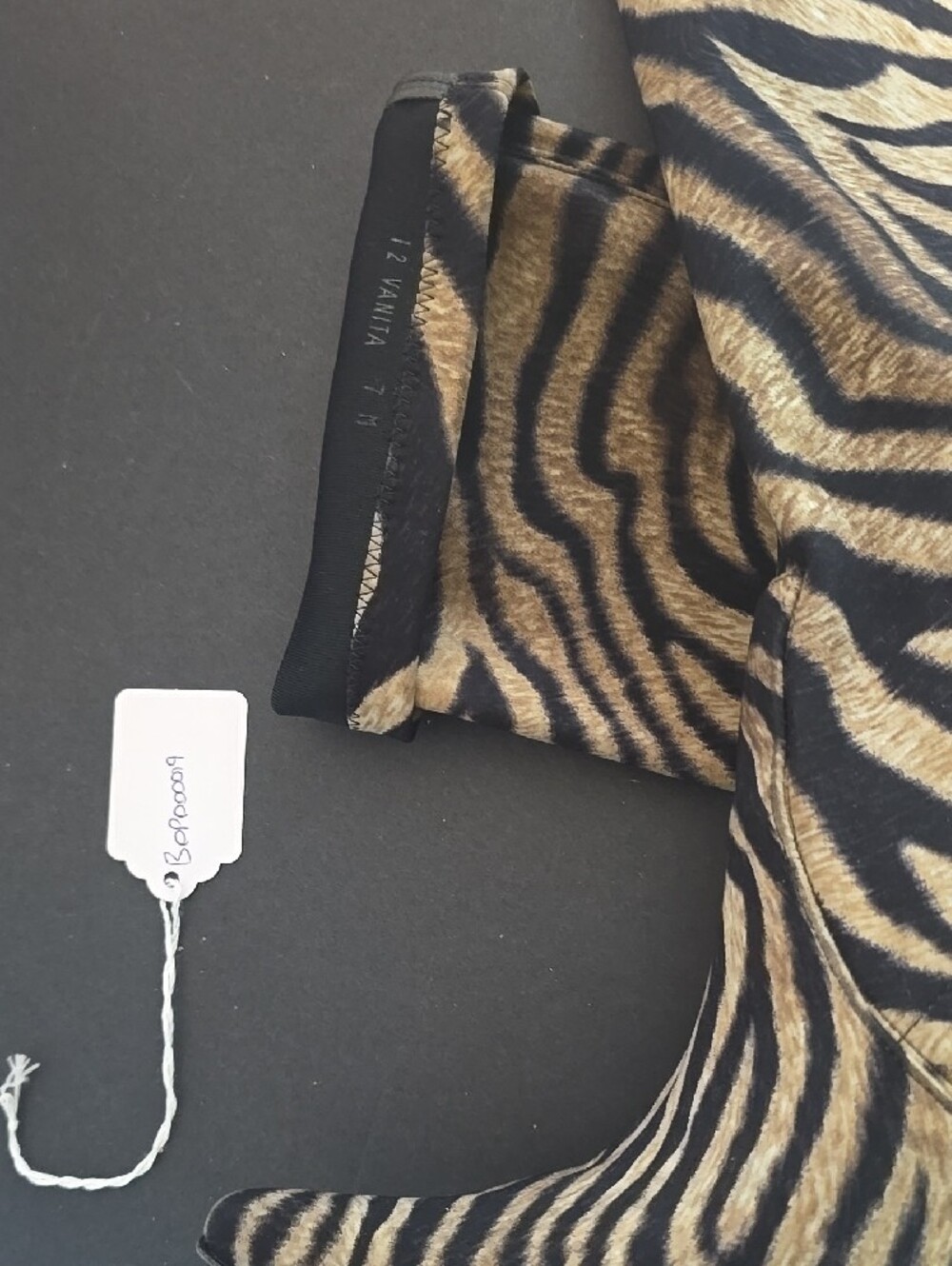 Couture Donald J. Pliner Zebra-Print Calf-Hair Knee-High Stiletto Boots - Picture 11 of 11
